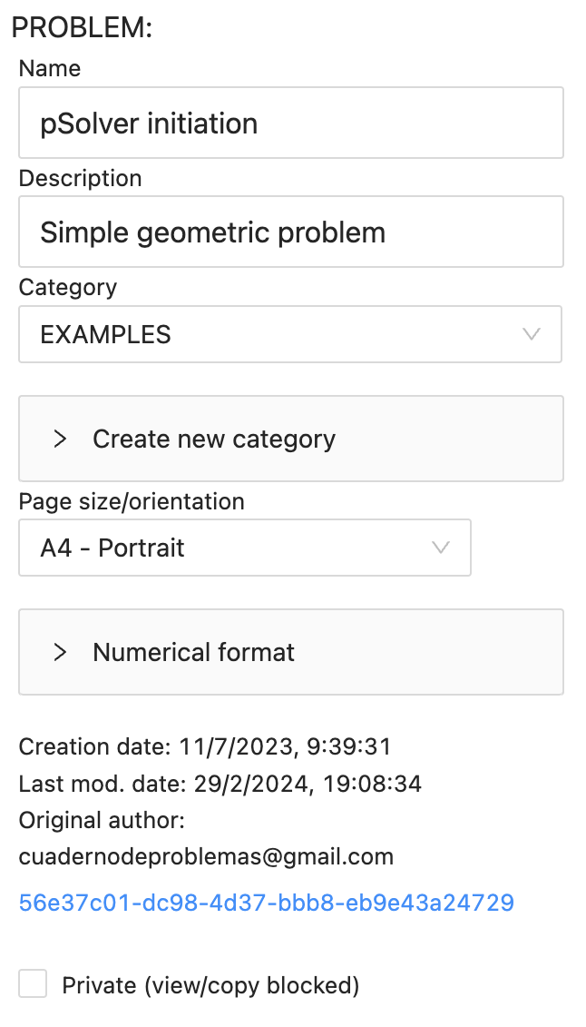 Problem properties